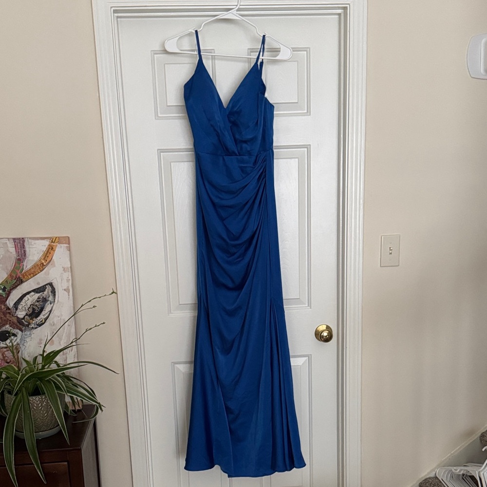 Sleek Blue Maxi Dress